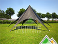 Stertent met zwart polyester zeil