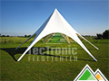 Witte stertent met brandvertragend pvc zeil