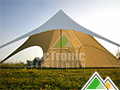 Binnenkant pvc stertent met 2 zijwanden